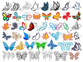Logos butterflies. 