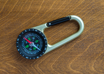 Compass and carabiner