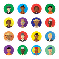 Fototapeta premium Generic nationality character cards