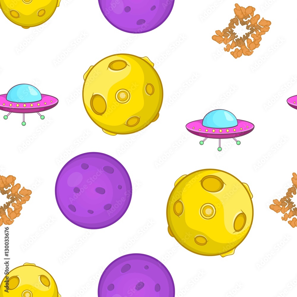 Poster space pattern. cartoon illustration of space vector pattern for web