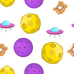 Space pattern. Cartoon illustration of space vector pattern for web