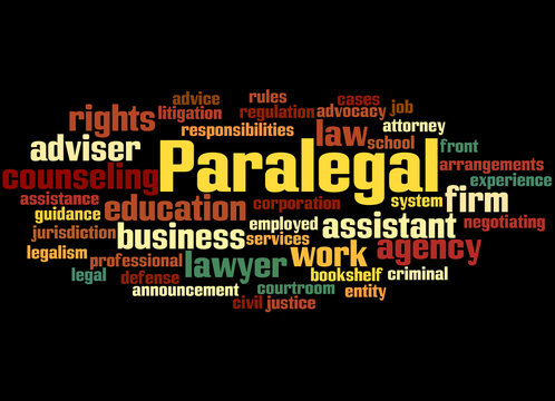 Paralegal, Word Cloud Concept 3