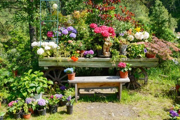 Decorative garden bench
