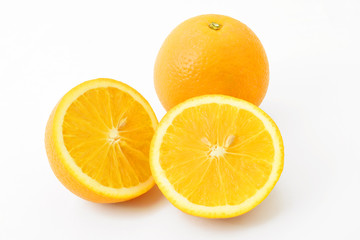 Orange fruit isolated on white background.