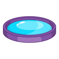 Lens icon. Cartoon illustration of lens vector icon for web