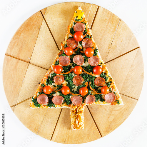 quot christmas tree shaped pizza quot stock photo and royalty free quot christmas tree shaped pizza quot stock photo and royalty free