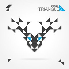 Obraz premium abstract design triangles deer, elk