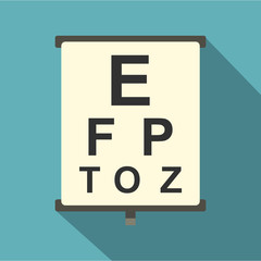 Eyesight check icon. Flat illustration of eyesight check vector icon for web