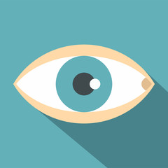 Healthy eye icon. Flat illustration of healthy eye vector icon for web