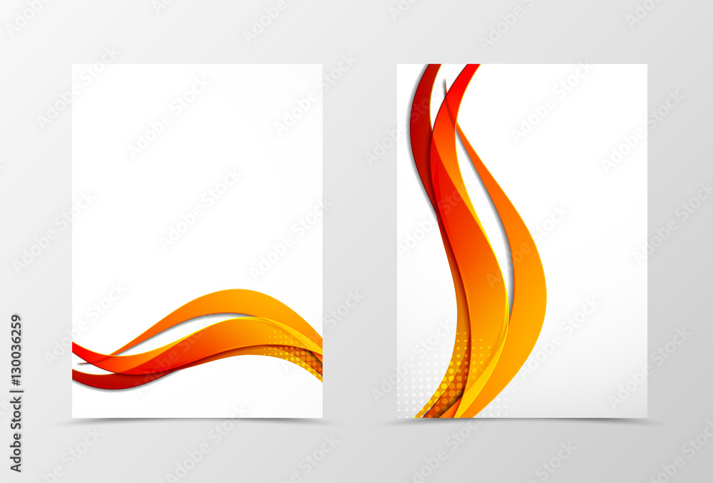 Aufkleber front and back dynamic flyer template design
