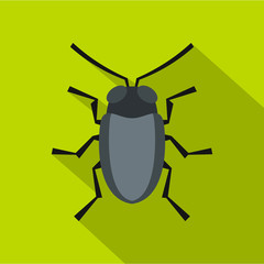 Small bug icon. Flat illustration of small bug vector icon for web