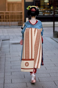 Geisha, Maiko in Gion, Kyoto city, Honshu, Japan