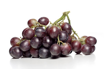 Bunch of grapes on white background