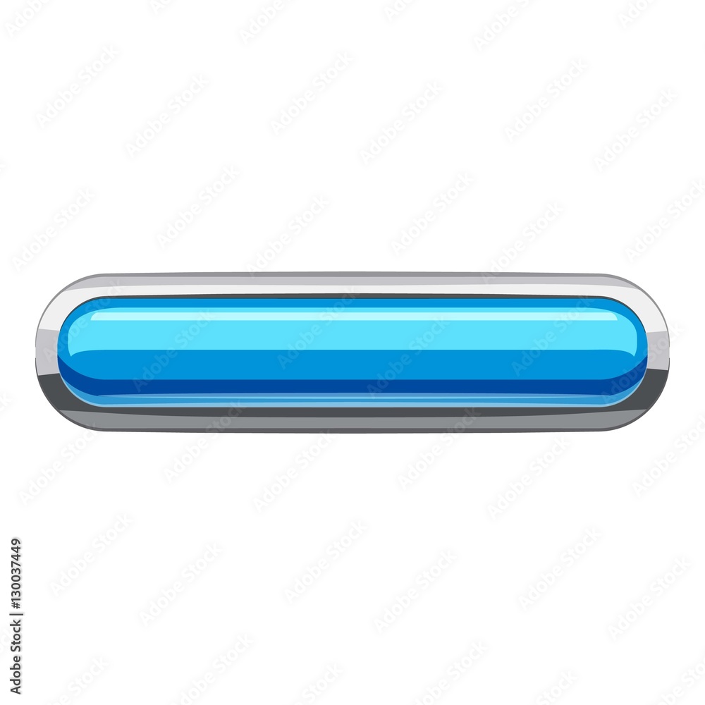 Poster sky blue rectangular button icon. cartoon illustration of rectangular button vector icon for web des