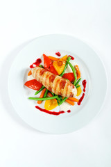 stuffed chicken with vegetables
