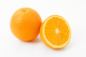 Orange fruit isolated on white background.