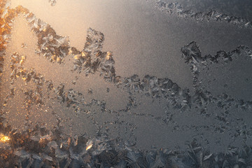 frosty pattern on glass