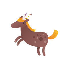 Illustration of the cartoon horses on a white background.