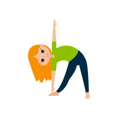 Girls and boys doing yoga. Cute yoga kids set. © forafontova