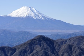 丹沢 不動ノ峰からの富士山の眺望