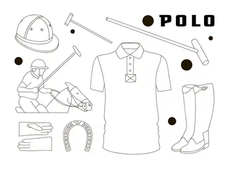 Muurstickers Polo-objecten, Sportuniform © egorka87