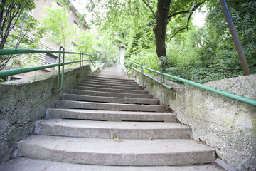Obraz premium View of staircase in park, Zagreb, Croatia