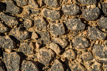 Background of black stones, Negev Desert, Israel
