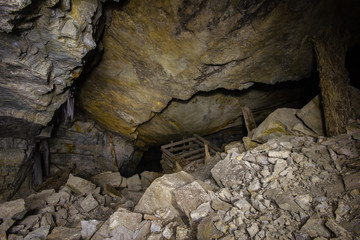 Underground mine tunnel abandoned niobium ore