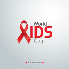 World Aids Day. Aids Awareness. 1st December World Aids Day. Vector illustration
