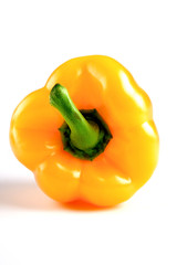 Yellow pepper on white background