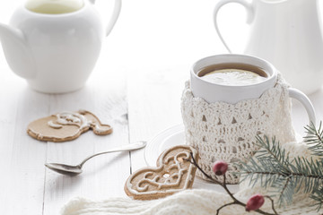 Christmas Hot tea with cold days