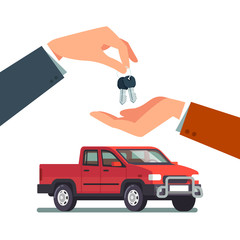 Buying a new or used pickup truck © iconicbestiary