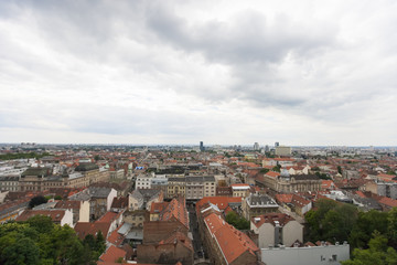 Obraz premium High angle view of residential district in Zagreb, Croatia