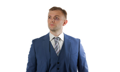 Portrait of an businessman with black eye