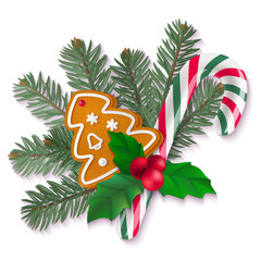 Christmas and Happy New Year decorations.