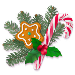 Christmas and Happy New Year decorations.