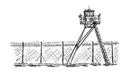 Watch tower in prison