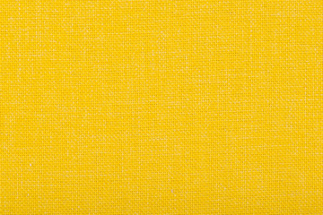 Natural linen fabric for embroidery. Yellow color.