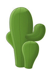 Cartoon cactus - isolated - illustration for children
