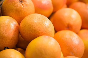 Fresh fruits to sell on the market. Selective focus. Background