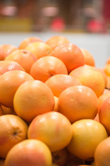 Fresh fruits to sell on the market. Selective focus. Background