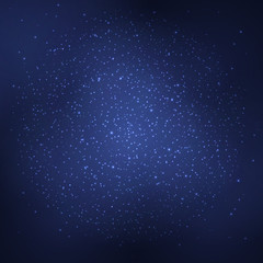 Abstract background with white glowing objects. The starry night sky. Vector