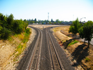 Railroad Tracks Turning