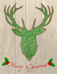 Deer thread christmas