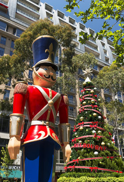 Nutcracker and Christmas Tree, City Square, Melbourne, Victoria
