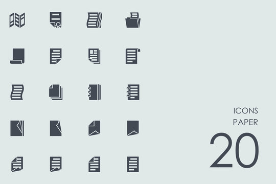 Set of paper icons