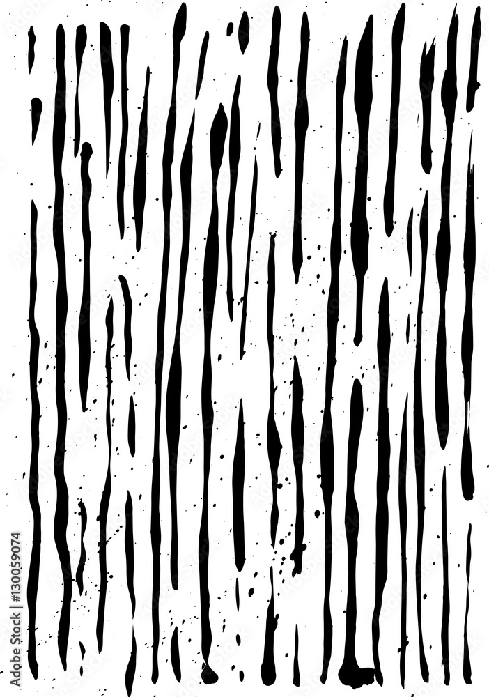 Poster vector abstract black ink drips lines background texture. dirty grunge effect with small splashes of