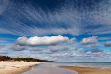 Baltic sea coast in calm day.