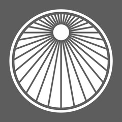 Fototapeta na wymiar Vintage sun ray burst insignia logotype for logo design, emblem.