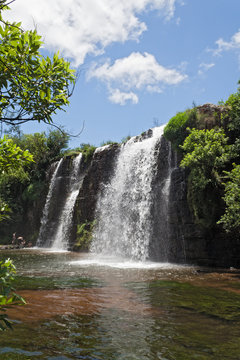 The forest falls of the mac mac river in the north of sabie, south africa
